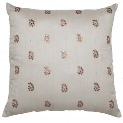 Petite Paisley Pillow Cover - Ivory